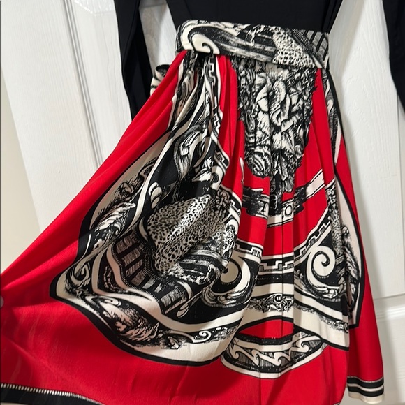 DKNYC Black and Red A-Line Long Sleeve Dress - Picture 3 of 5